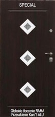   Drzwi Inox Rama Karo 3 Alu (DELTA)